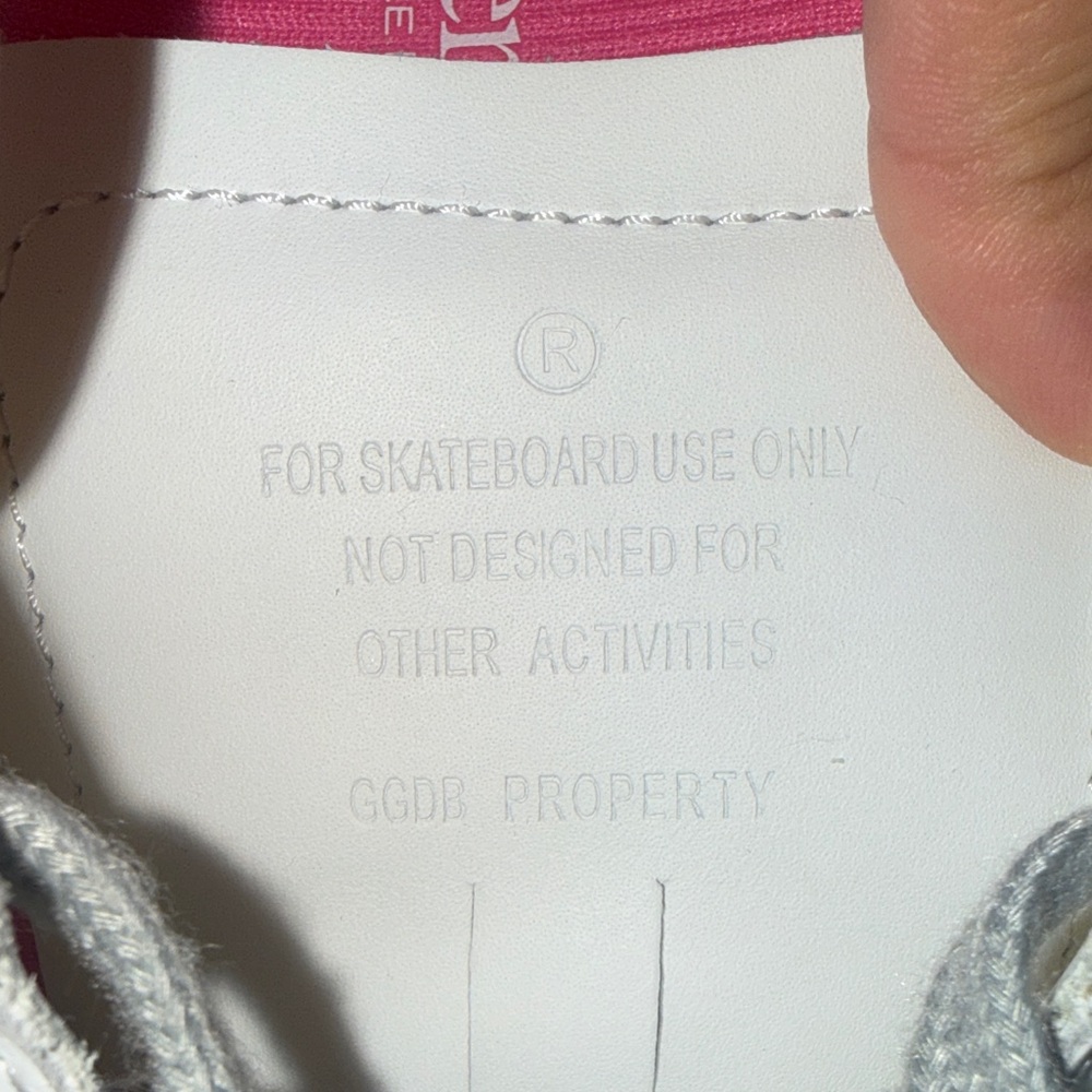 Golden Goose White Sneakers with Pink Glitter Heel - Picture 4 of 14
